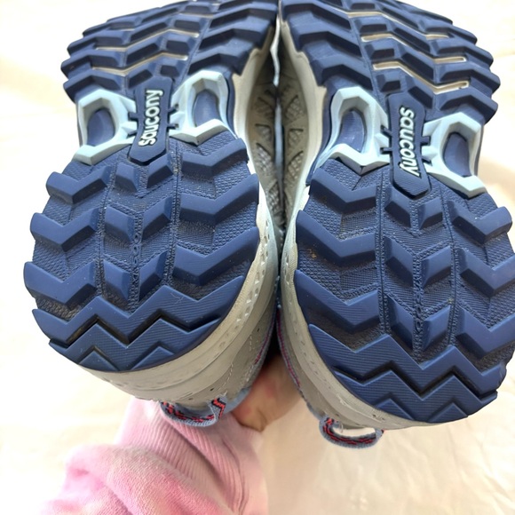 Saucony Run Anywhere Gray Blue Sneakers SZ 9.5 Worn but a lot of life left - Picture 10 of 14